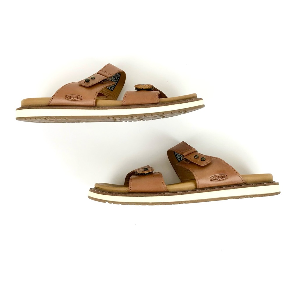 Keen Women’s Lana Double Strap Tan Leather Slide Sandals Size 9 - Picture 10 of 16